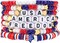 4th of July Bracelets for Women Girls America Flag Bracelets USA Red White and Blue Patriotic Stretchy Stackable Beaded Heishi Bracelet Gifts Independence Day Jewelry